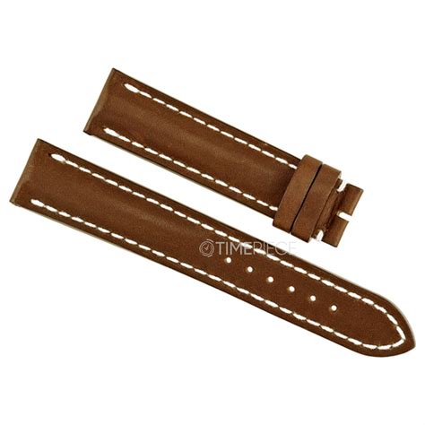 Breitling Brown Strap with White contrast Stitching 20 